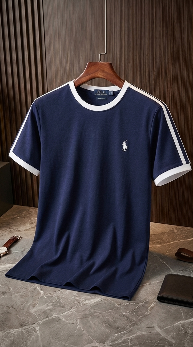 RP Classic Contrast-Trim Athletic T-Shirt
