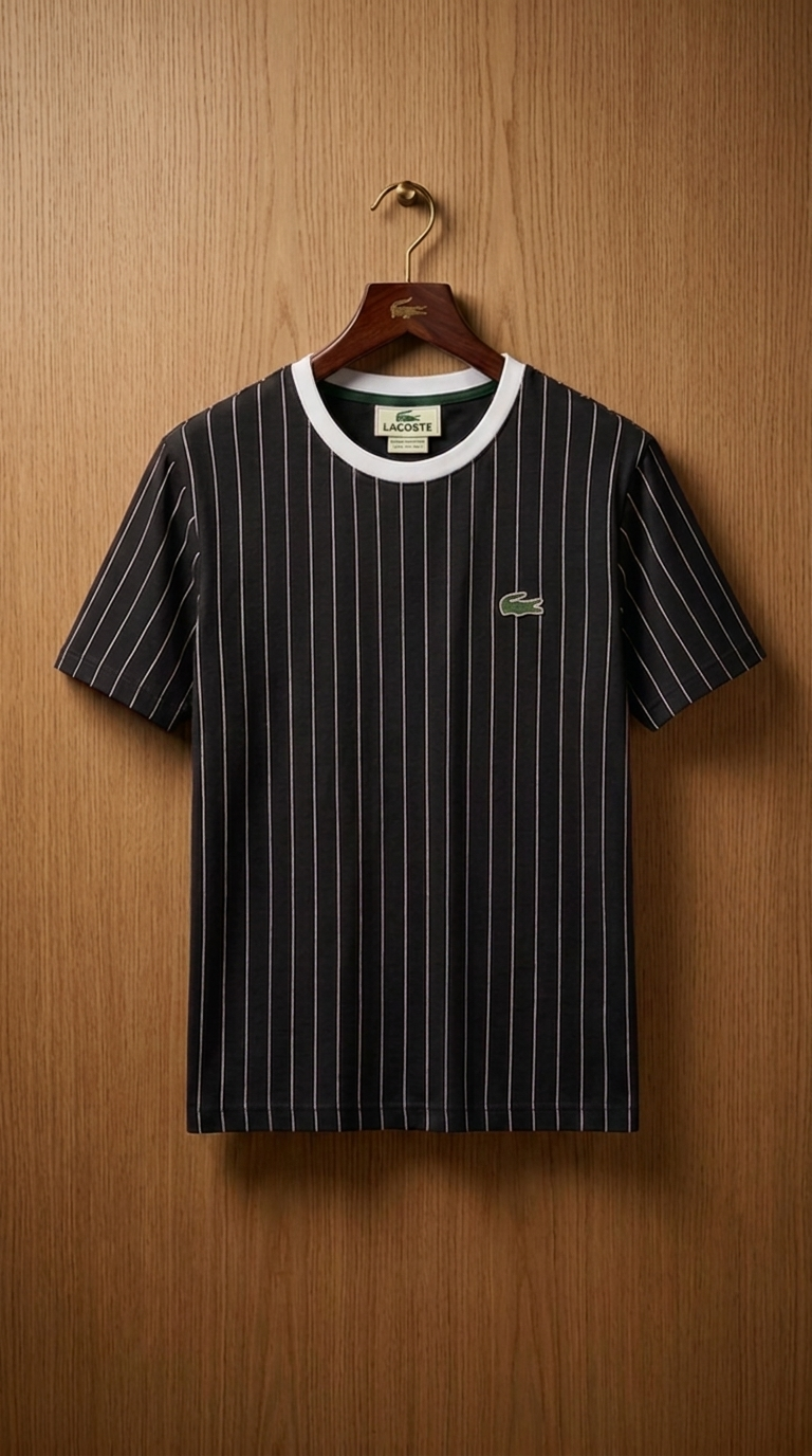 LC Elegant Pinstripe Ringer T-Shirt