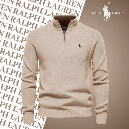 RL™ Zip-Neck Ribbed Knit Sweater